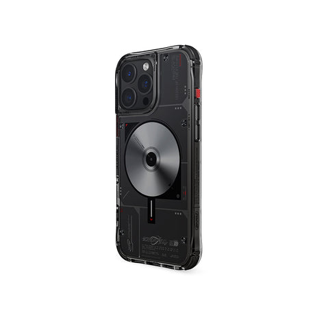 Apple iPhone 16 Pro Max Kılıf M-safe Şarj Özellikli Disk Desenli Airbag Tasarımlı Skinarma Nova Kapak