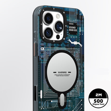 Apple iPhone 16 Pro Max Kılıf M-safe Şarj Özellikli Kamera Denetim Butonlu Youngkit Technology Serisi Kapak
