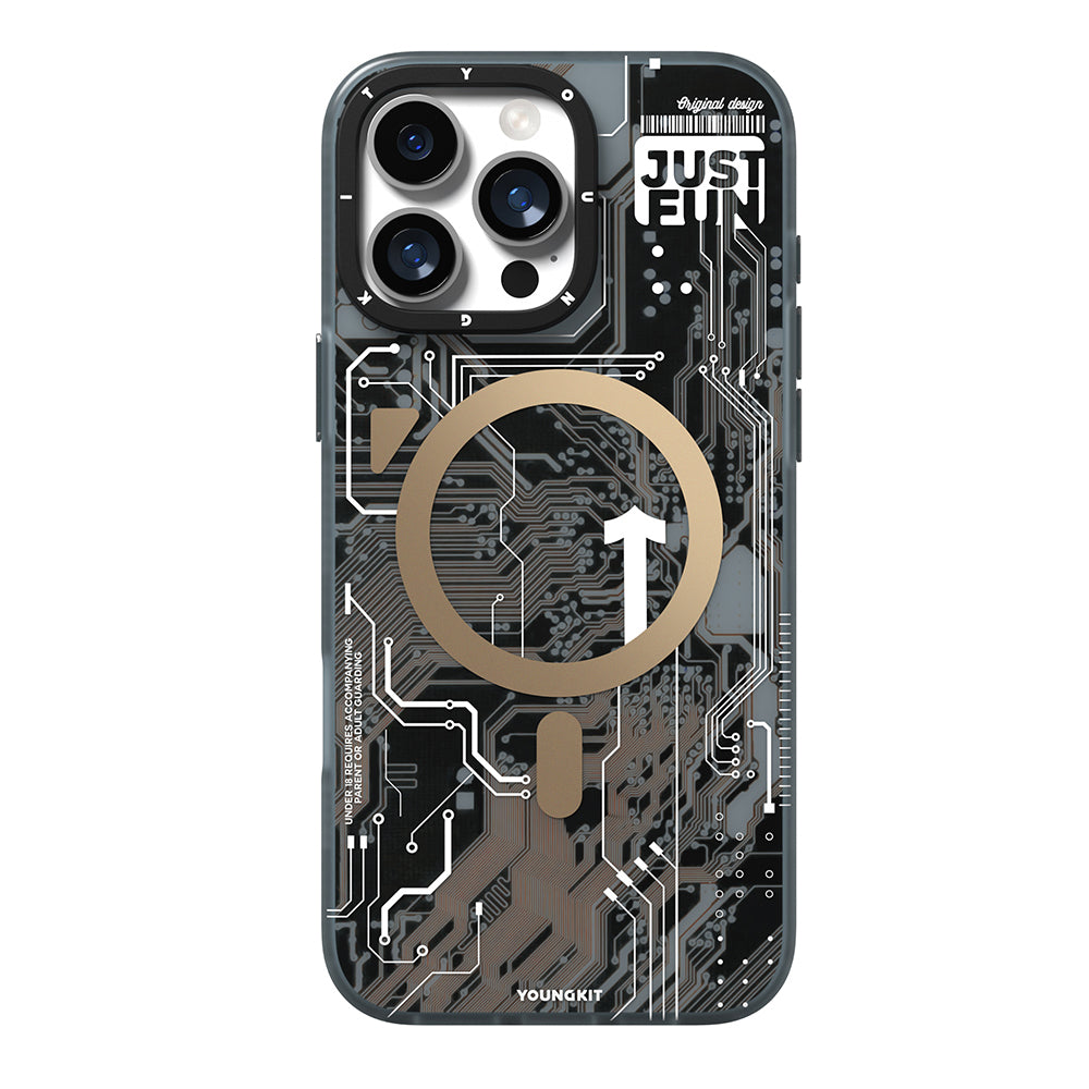 Apple iPhone 16 Pro Max Kılıf M-safe Şarj Özellikli Kamera Denetim Butonlu Youngkit Technology Serisi Kapak