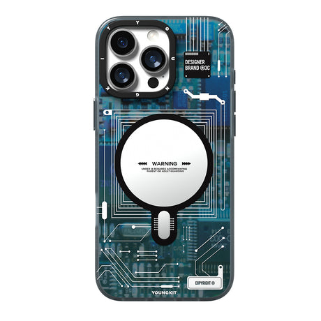 Apple iPhone 16 Pro Max Kılıf M-safe Şarj Özellikli Kamera Denetim Butonlu Youngkit Technology Serisi Kapak