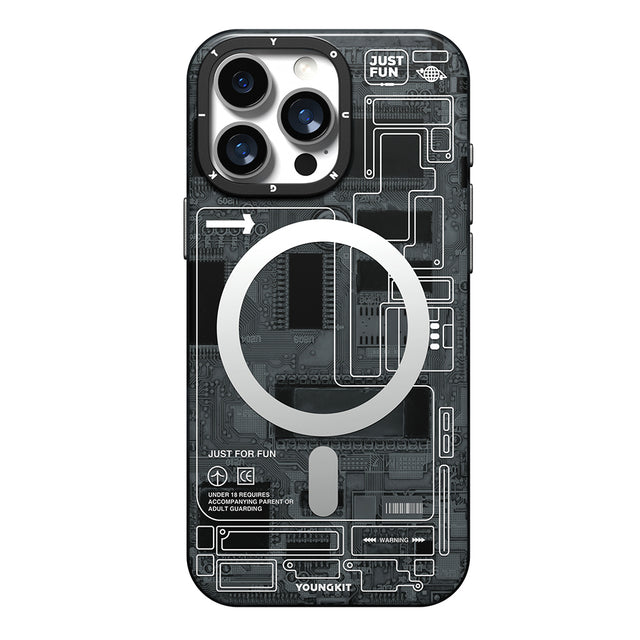 Apple iPhone 16 Pro Max Kılıf M-safe Şarj Özellikli Kamera Denetim Butonlu Youngkit Technology Serisi Kapak