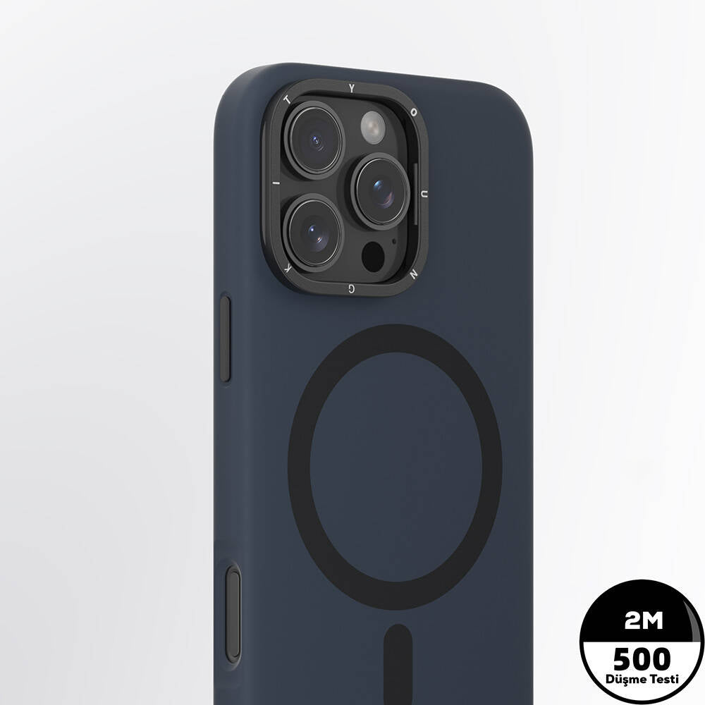 Apple iPhone 16 Pro Max Kılıf M-safe Şarj Özellikli Kamera Standlı Youngkit Bitty Cream Kapak