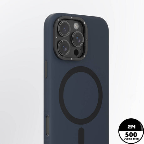 Apple iPhone 16 Pro Max Kılıf M-safe Şarj Özellikli Kamera Standlı Youngkit Bitty Cream Kapak