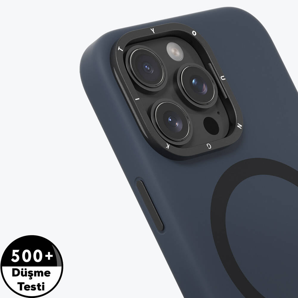 Apple iPhone 16 Pro Max Kılıf M-safe Şarj Özellikli Kamera Standlı Youngkit Bitty Cream Kapak