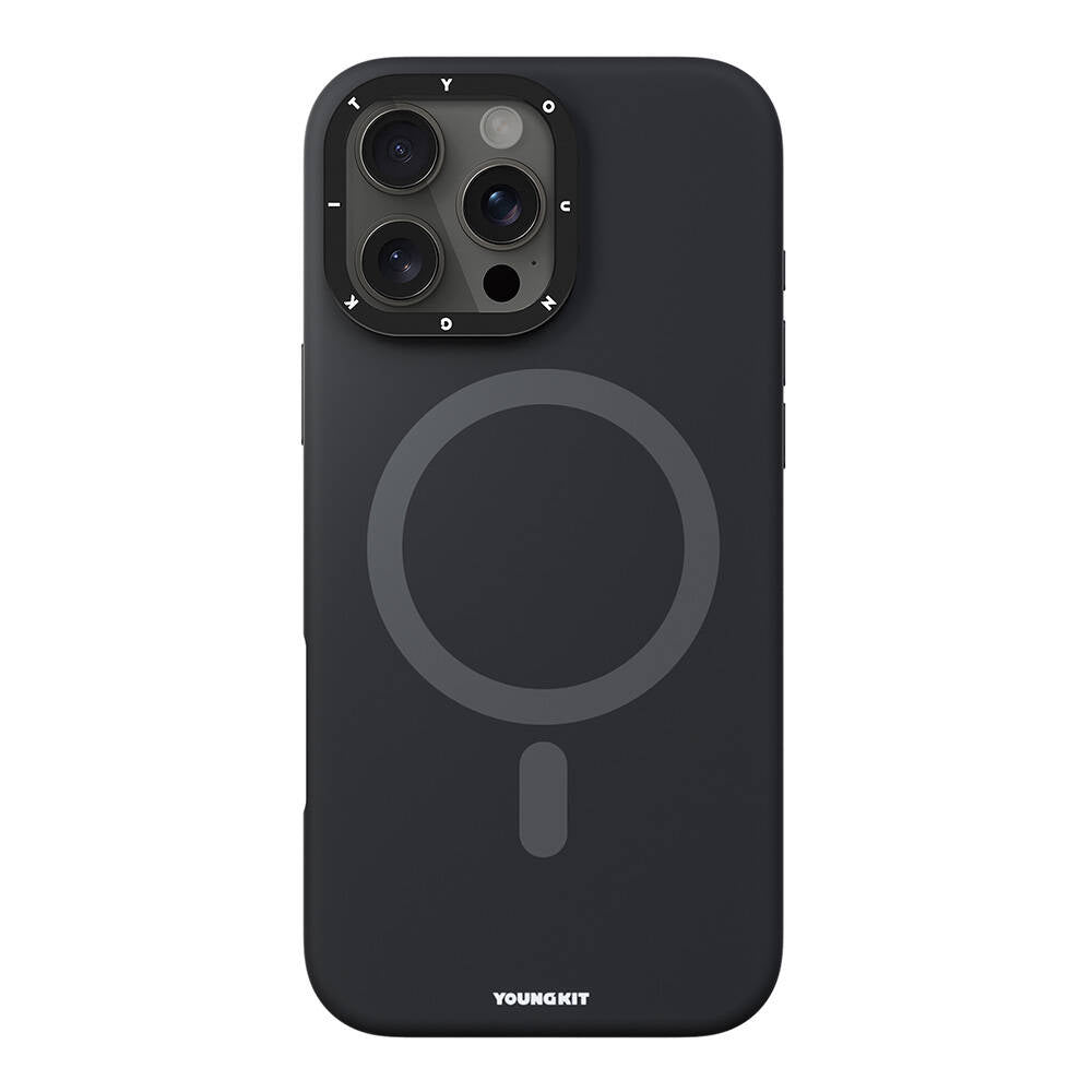 Apple iPhone 16 Pro Max Kılıf M-safe Şarj Özellikli Kamera Standlı Youngkit Bitty Cream Kapak