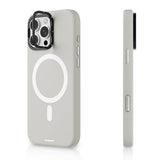 Apple iPhone 16 Pro Max Kılıf M-safe Şarj Özellikli Kamera Standlı Youngkit Bitty Cream Kapak