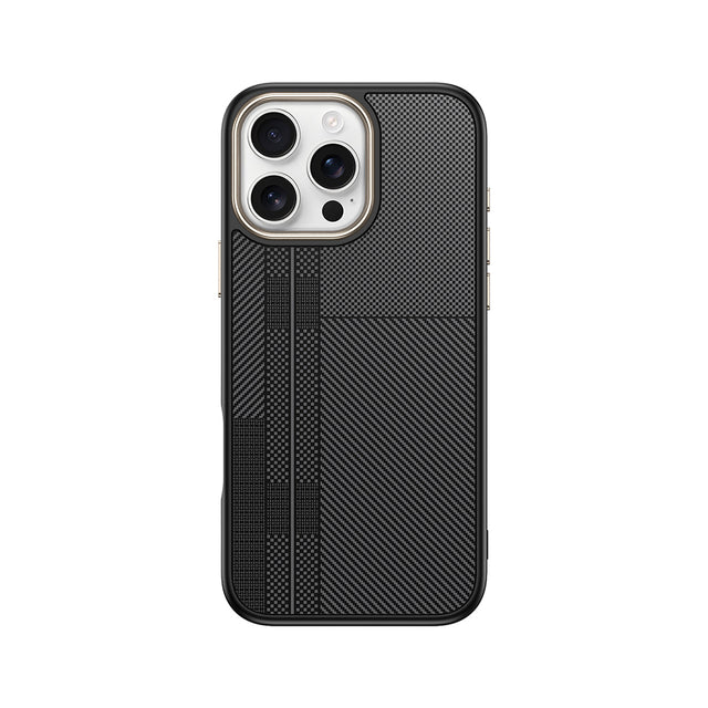 Apple iPhone 16 Pro Max Kılıf M-safe Şarj Özellikli Karbon Fiber Görünümlü Zore Antina Kapak