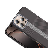 Apple iPhone 16 Pro Max Kılıf M-safe Şarj Özellikli Karbon Fiber Görünümlü Zore Gros Kapak