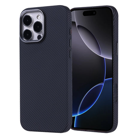 Apple iPhone 16 Pro Max Kılıf M-safe Şarj Özellikli Karbon Fiber Görünümlü Zore Nekst Kapak