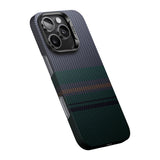 Apple iPhone 16 Pro Max Kılıf M-safe Şarj Özellikli Karbon Fiber Tasarımlı Benks Aurora ArmorAir Kevlar Kapak