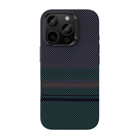 Apple iPhone 16 Pro Max Kılıf M-safe Şarj Özellikli Karbon Fiber Tasarımlı Benks Aurora ArmorPro Kevlar Kapak