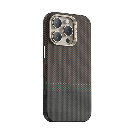 Apple iPhone 16 Pro Max Kılıf M-safe Şarj Özellikli Karbon Fiber Tasarımlı Benks Prestige ArmorPro Kevlar Kapak