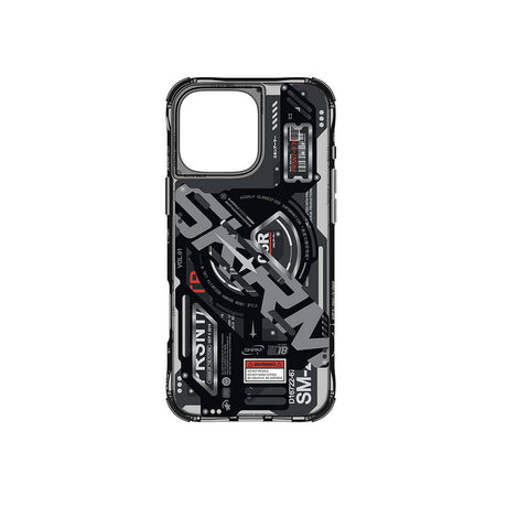 Apple iPhone 16 Pro Max Kılıf M-safe Şarj Özellikli Katmanlı Makine Temalı SkinArma Ekho Kapak