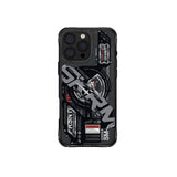 Apple iPhone 16 Pro Max Kılıf M-safe Şarj Özellikli Katmanlı Makine Temalı SkinArma Ekho Kapak