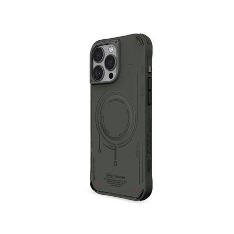Apple iPhone 16 Pro Max Kılıf M-safe Şarj Özellikli Metal Kamera Çerçeveli Skinarma Mecha Serisi Kapak