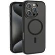 Apple iPhone 16 Pro Max Kılıf M-safe Şarj Özellikli Parlak Kamera Çerçeveli Zore Kost Kapak