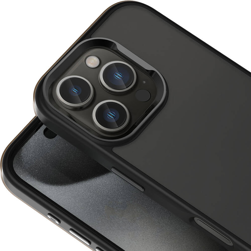 Apple iPhone 16 Pro Max Kılıf M-safe Şarj Özellikli Parlak Kamera Çerçeveli Zore Kost Kapak