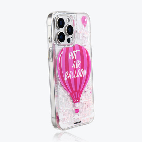 Apple iPhone 16 Pro Max Kılıf M-safe Şarj Özellikli Parlak Kumlu Sıvılı Youngkit Pink Dream Quicksand Serisi Kapak