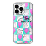 Apple iPhone 16 Pro Max Kılıf M-safe Şarj Özellikli Parlak Kumlu Sıvılı Youngkit Pink Dream Quicksand Serisi Kapak
