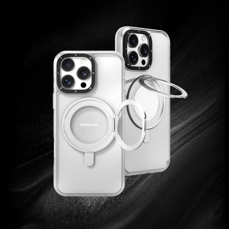 Apple iPhone 16 Pro Max Kılıf M-safe Şarj Özellikli Parmak Ring Standlı Youngkit Pivot Serisi Kapak