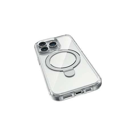 Apple iPhone 16 Pro Max Kılıf M-safe Şarj Özellikli Raptic Air Stand Serisi Buzlu Transparan Tasarımlı Standlı Kapak
