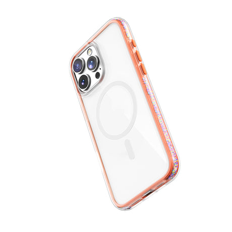 Apple iPhone 16 Pro Max Kılıf M-safe Şarj Özellikli Raptic AirJoy Serisi Boncuk Tasarımlı Şeffaf Kapak