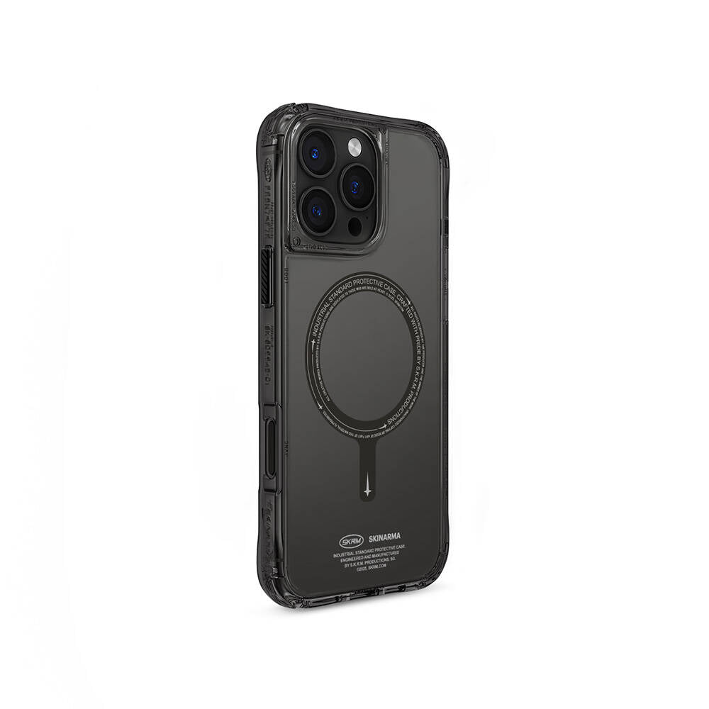 Apple iPhone 16 Pro Max Kılıf M-safe Şarj Özellikli Şeffaf Airbag Tasarımlı Skinarma Saido Kapak