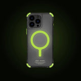 Apple iPhone 16 Pro Max Kılıf M-safe Şarj Özellikli Şeffaf Airbag Tasarımlı Skinarma Saido Nightglow Kapak