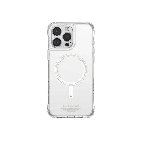 Apple iPhone 16 Pro Max Kılıf M-safe Şarj Özellikli Şeffaf Airbag Tasarımlı Skinarma Saido Nightglow Kapak