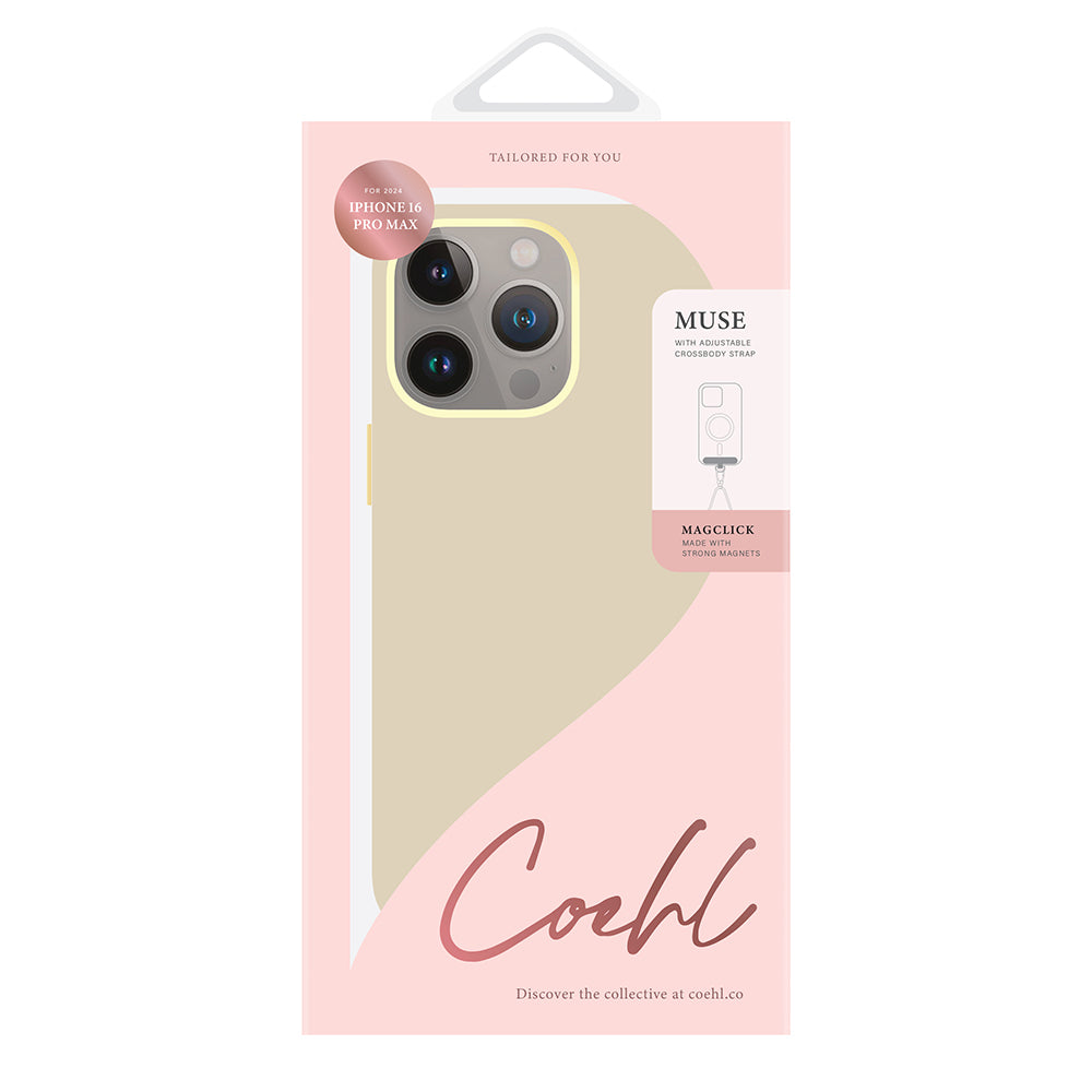 Apple iPhone 16 Pro Max Kılıf M-safe Şarj Özellikli Soft Arka Yüzey Askı İpli Coehl Muse Kapak