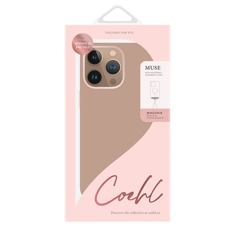 Apple iPhone 16 Pro Max Kılıf M-safe Şarj Özellikli Soft Arka Yüzey Askı İpli Coehl Muse Kapak