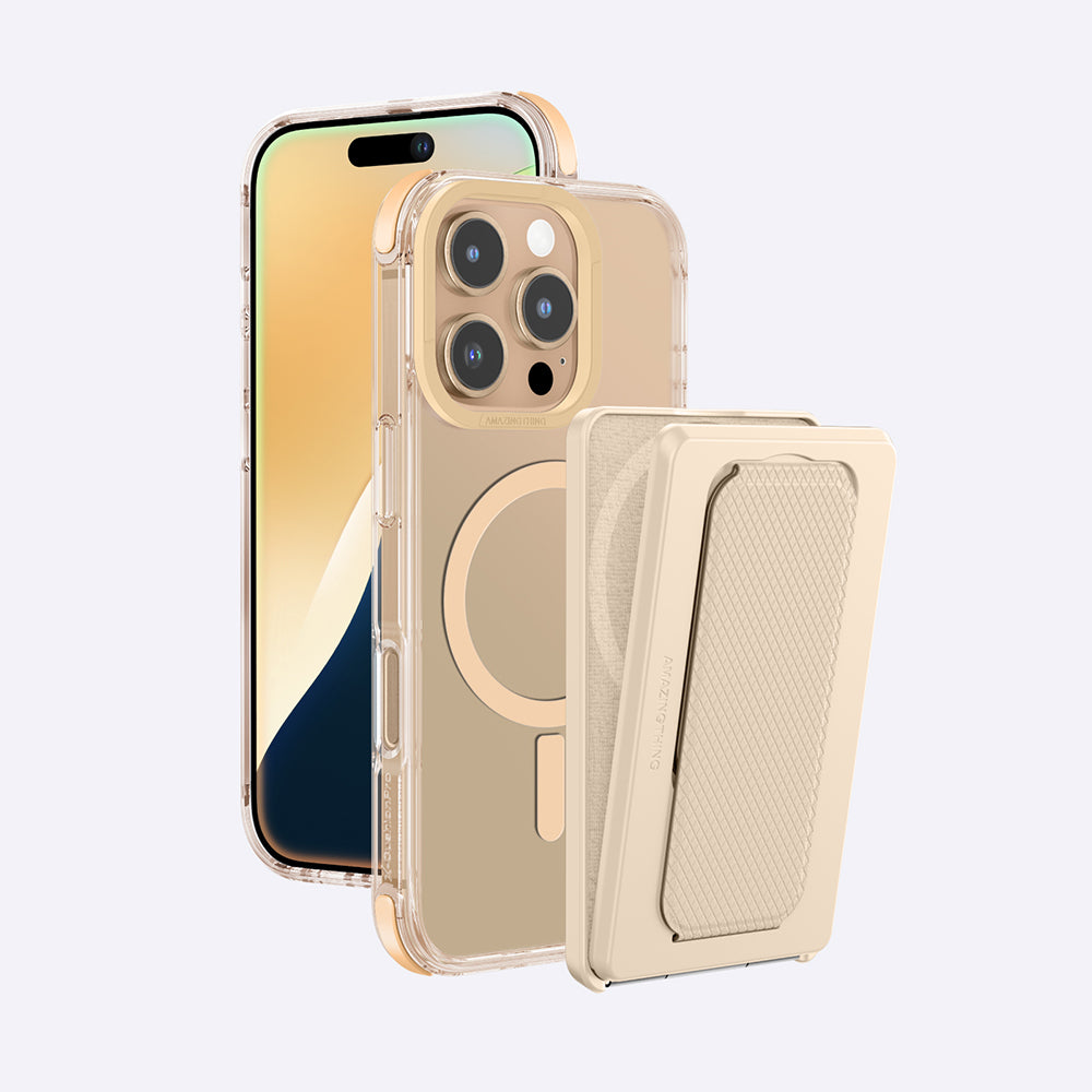 Apple iPhone 16 Pro Max Kılıf M-safe Şarj Özellikli Standlı Set Amazingthing Omni Adventure Serisi Kapak