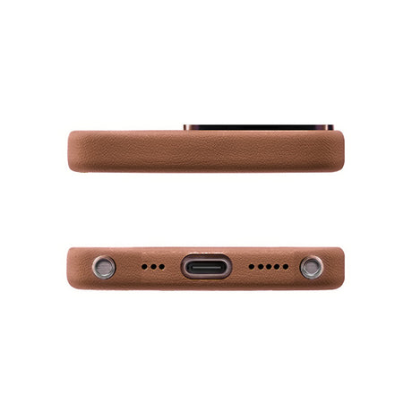 Apple iPhone 16 Pro Max Kılıf M-safe Şarj Özellikli Standlı Suni Deri Tasarımlı Pynana Dancing Circle Serisi Kapak