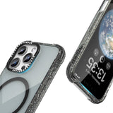 Apple iPhone 16 Pro Max Kılıf M-safe Şarj Özellikli Taşlı ve Simli Tasarım Mutural Blink Kapak