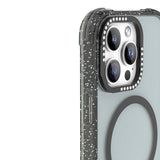 Apple iPhone 16 Pro Max Kılıf M-safe Şarj Özellikli Taşlı ve Simli Tasarım Mutural Blink Kapak