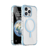 Apple iPhone 16 Pro Max Kılıf M-safe Şarj Özellikli Taşlı ve Simli Tasarım Mutural Blink Kapak