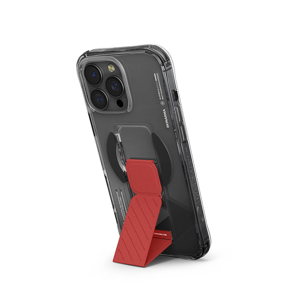 Apple iPhone 16 Pro Max Kılıf M-safe Şarj Özellikli Teknoloji Desenli Standlı Skinarma Axon Kapak