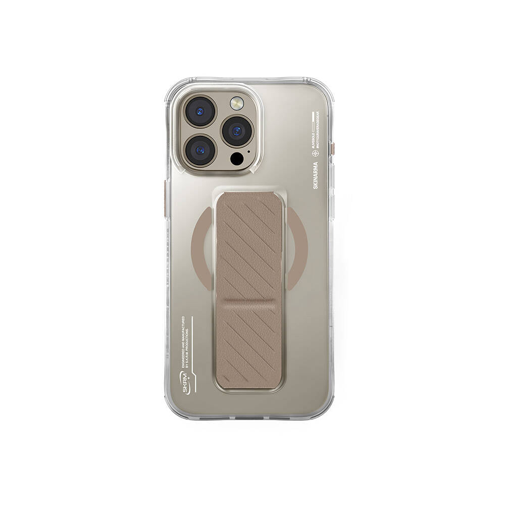 Apple iPhone 16 Pro Max Kılıf M-safe Şarj Özellikli Teknoloji Desenli Standlı Skinarma Axon Kapak