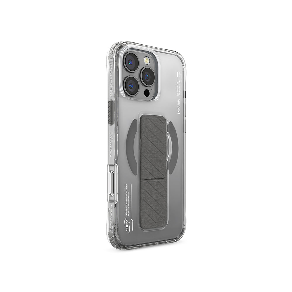 Apple iPhone 16 Pro Max Kılıf M-safe Şarj Özellikli Teknoloji Desenli Standlı Skinarma Axon Kapak