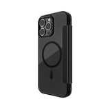 Apple iPhone 16 Pro Max Kılıf M-safe Şarj Özellikli Vegan Deri Tasarımlı Şeffaf Arka Yüzey Kartlıklı Raptic Urban Folio Serisi Kapak