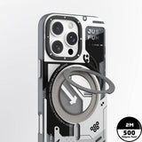 Apple iPhone 16 Pro Max Kılıf M-safe Şarj Özellikli Youngkit 360° Standlı Starship Serisi Kapak