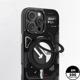 Apple iPhone 16 Pro Max Kılıf M-safe Şarj Özellikli Youngkit 360° Standlı Starship Serisi Kapak