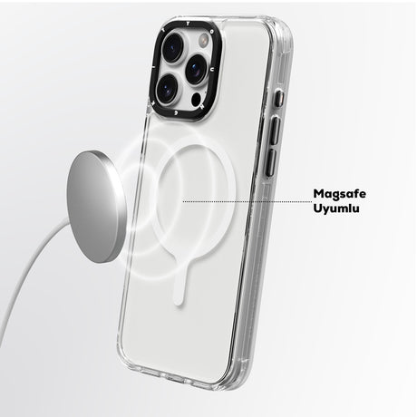 Apple iPhone 16 Pro Max Kılıf M-safe Şarj Özellikli YoungKit Crystal Color Serisi Kapak
