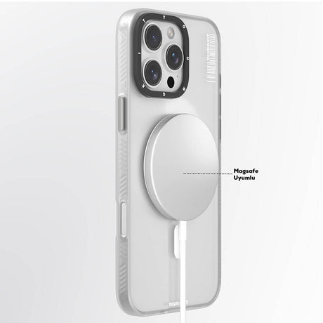 Apple iPhone 16 Pro Max Kılıf M-safe Şarj Özellikli Youngkit Hidden Sand Serisi Kapak