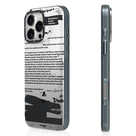 Apple iPhone 16 Pro Max Kılıf M-safe Şarj Özellikli Youngkit Literary Serisi Shakespeare Kapak