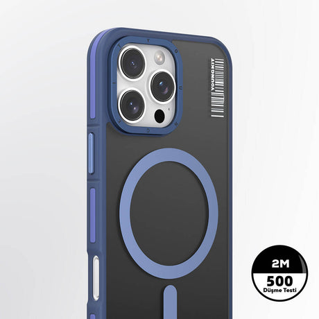 Apple iPhone 16 Pro Max Kılıf M-safe Şarj Özellikli Youngkit Rock Sand Serisi Kapak
