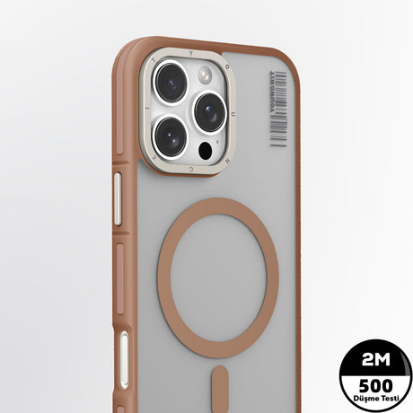Apple iPhone 16 Pro Max Kılıf M-safe Şarj Özellikli Youngkit Rock Sand Serisi Kapak