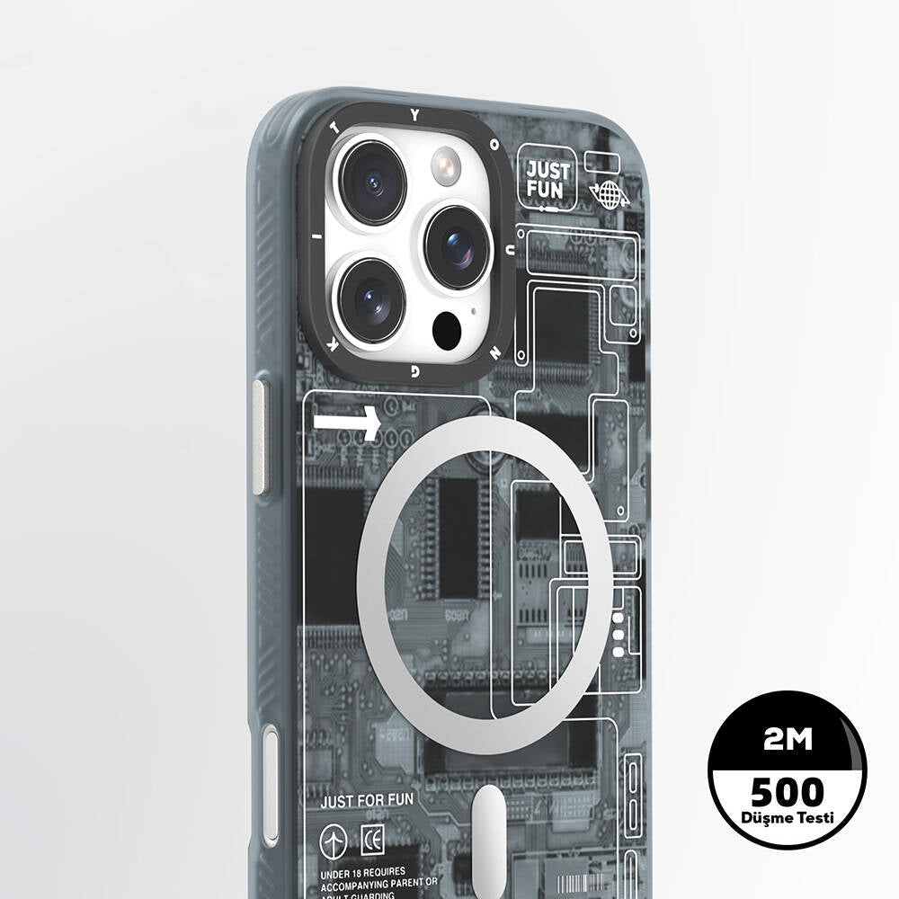 Apple iPhone 16 Pro Max Kılıf M-safe Şarj Özellikli Youngkit Technology Serisi Kapak