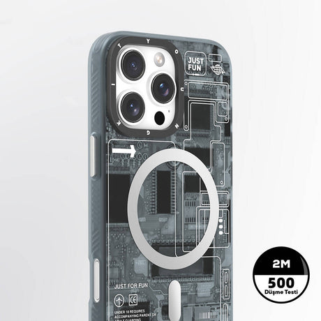 Apple iPhone 16 Pro Max Kılıf M-safe Şarj Özellikli Youngkit Technology Serisi Kapak