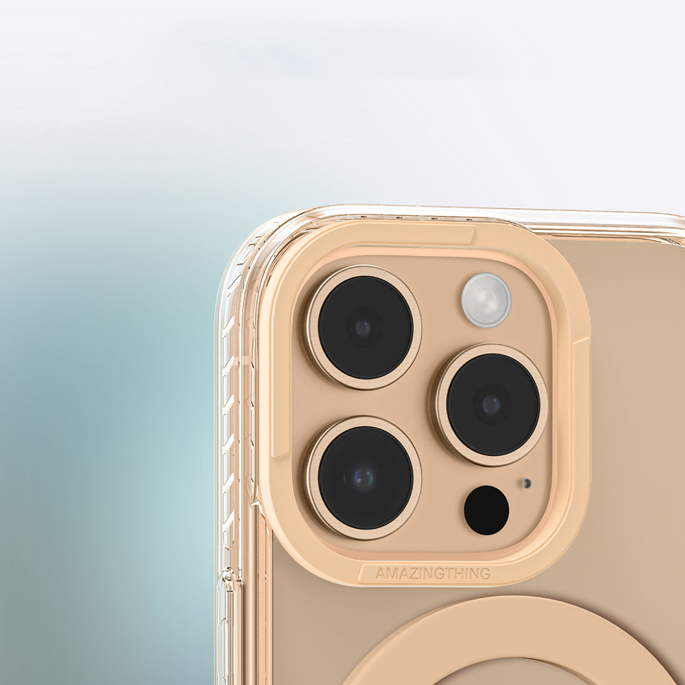 Apple iPhone 16 Pro Max Kılıf M-safe Şarj Özellikli Yüzük Standlı Amazingthing Titan Pro Serisi Kapak